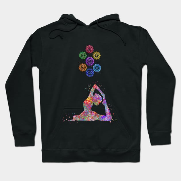 Yoga lady pose Hoodie by RosaliArt